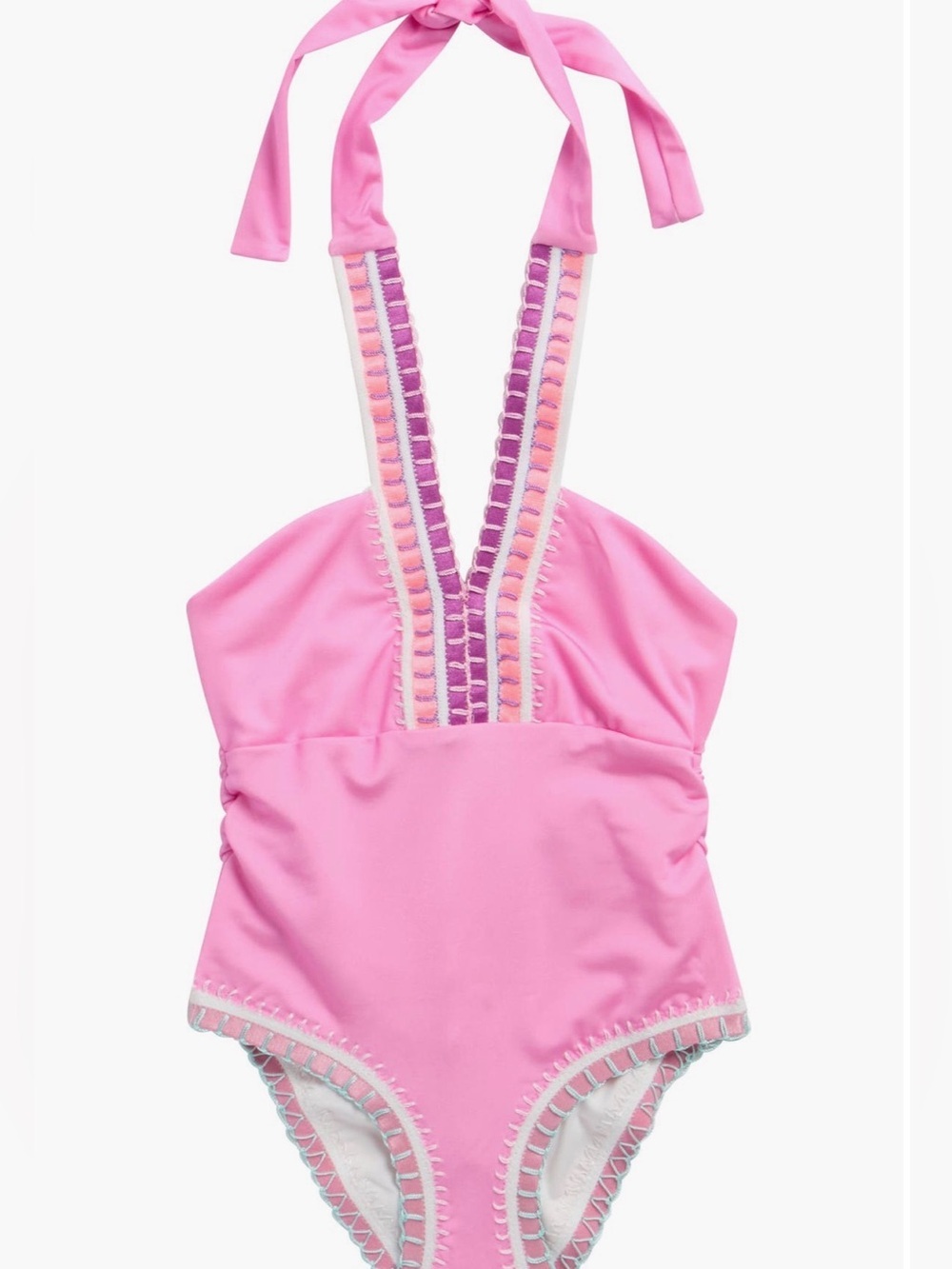 NWT PQ Platinum Pink One Piece Swimsuit Girls Size 16